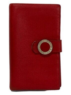 BVLGARI Bvlgari Bvlgari Red Leather Long Wallet